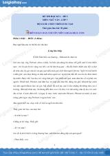 Đề thi học kì 1 Văn 7 Chân trời sáng tạo - Đề số 5